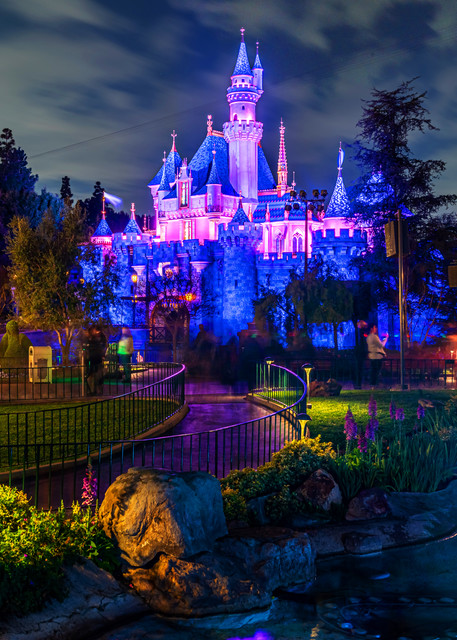 The Path to Sleeping Beauty Castle - Disneyland Castle at Night
