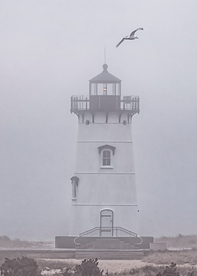 Edgartown Light Winter Fog Art | Michael Blanchard Inspirational Photography - Crossroads Gallery