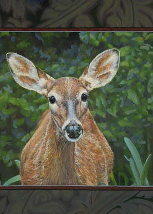 Deer Dawn painting Schapker
