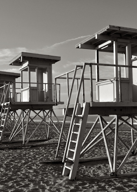 Vintage Lifeguard Stands B&W