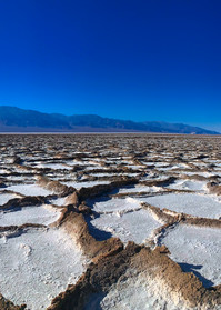 At 282 feet below sea level on Badwater Basin in Death Valley California