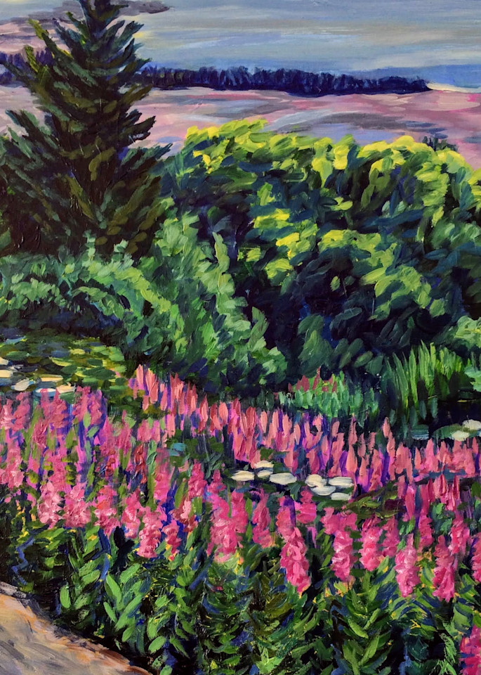 Homer Hillside Fireweed Art | Amanda Faith Alaska Paintings / Estuary Arts, LLC