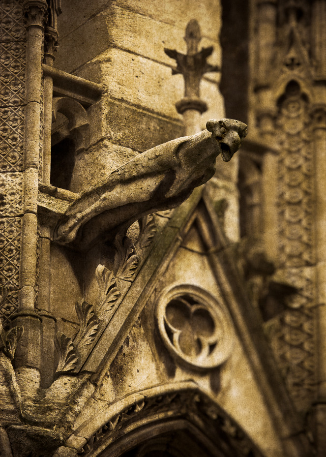 A gargoyle from Notre Dame cathedral.