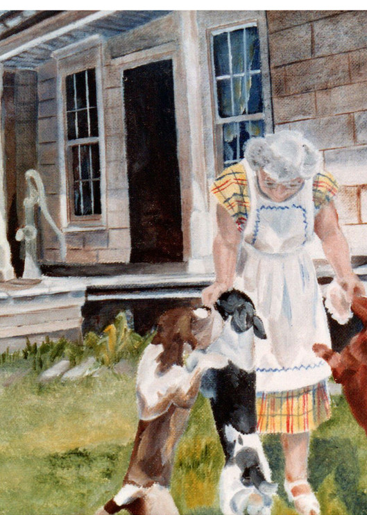 Feeding The Puppies1 Art | Judy's Art Co.
