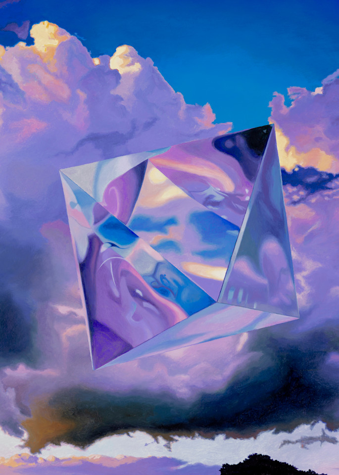 Octohedron/Air, Geometric Painting, The Art of Max Voss-Nester