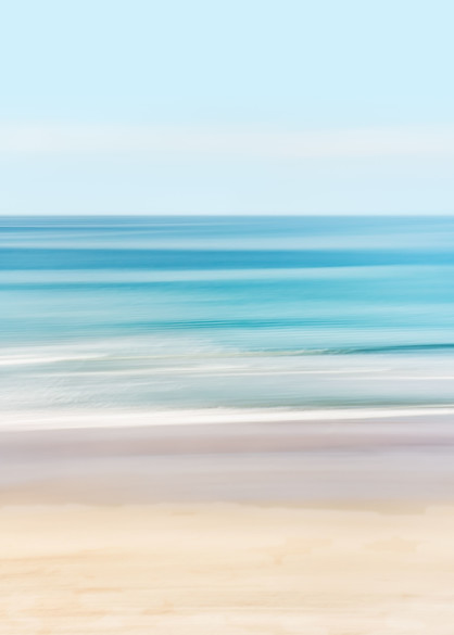 Abstract Blue Tan Beach Art | Emerald Coast Art