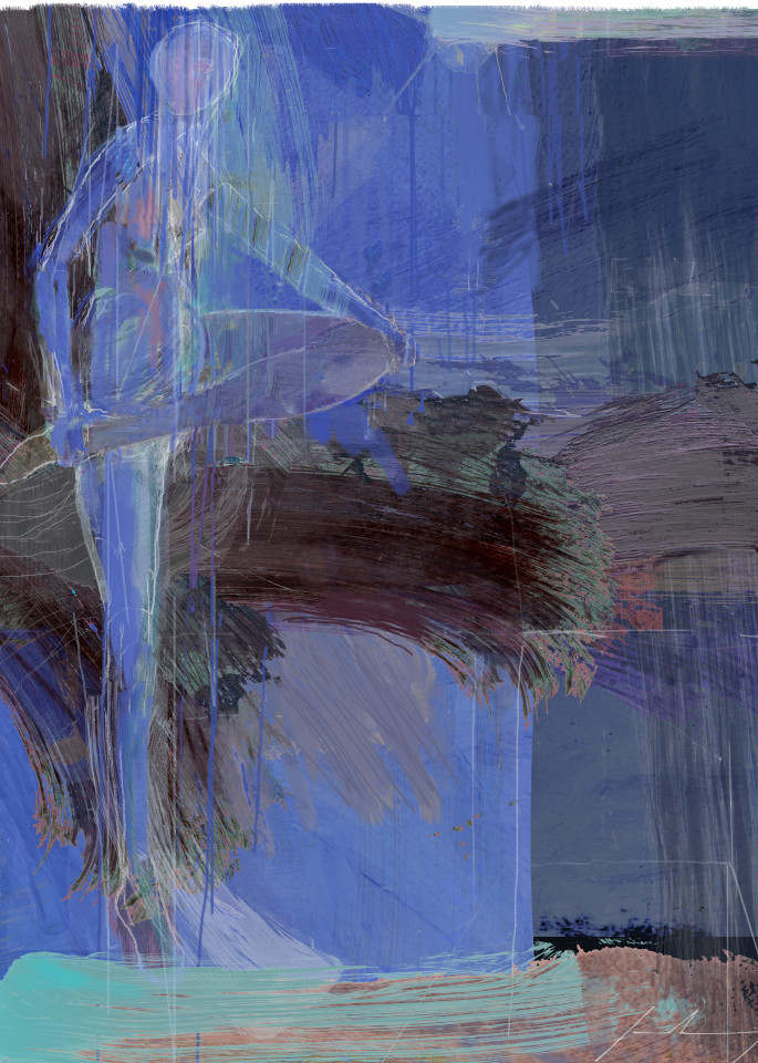 Buy Art Prints of Digital Painting Blue Balance by Denning