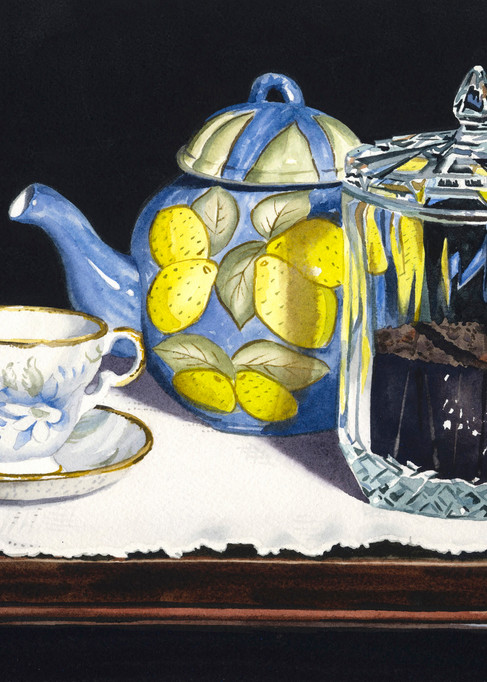 Tea With Lemon Art | Gary Curtis Watercolors