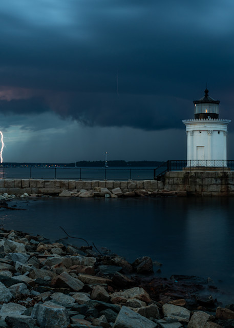 Lightning Strikes At Bug Light Photography Art | Jesse MacDonald Photography