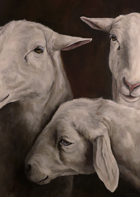 Painting of three sheep