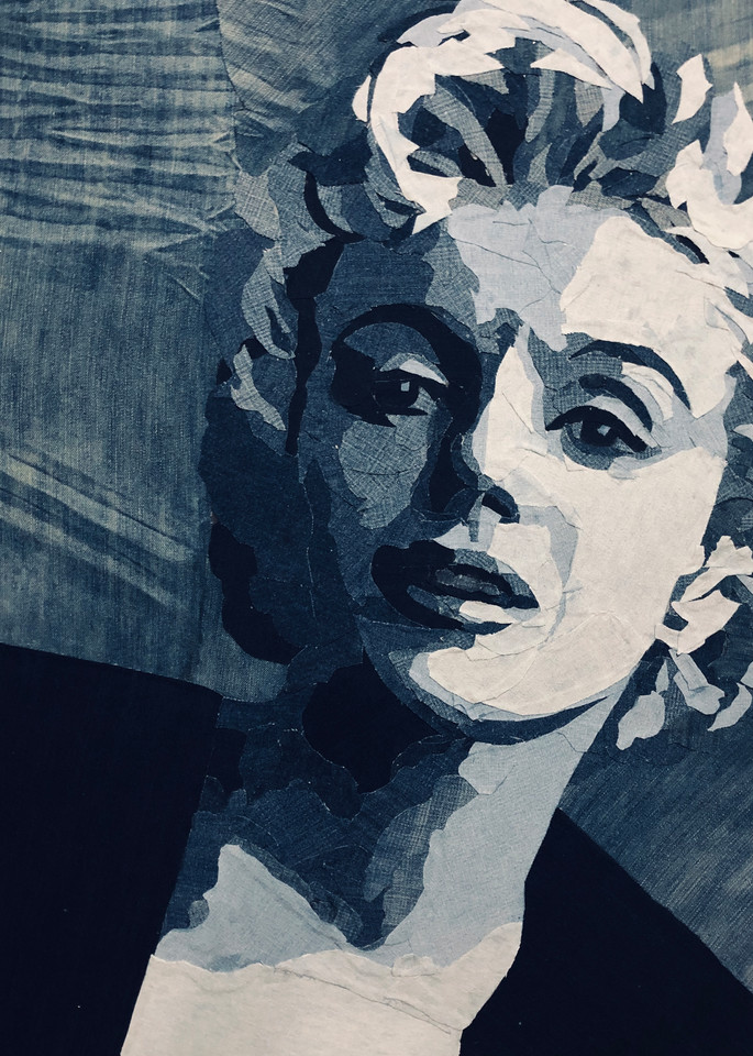 Marilyn Monroe In Denim Art | Kathy Saucier Art