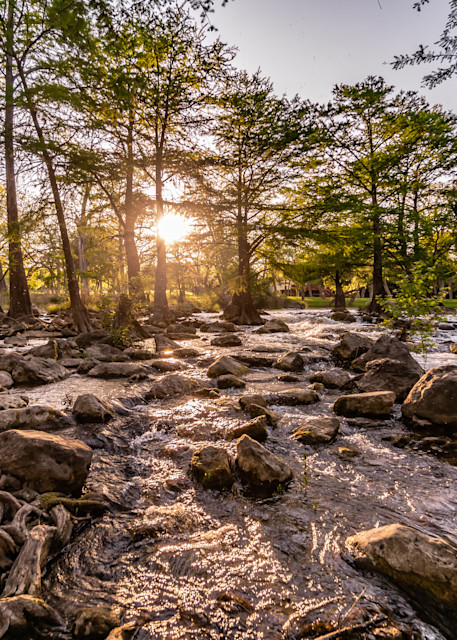 Sunlit River Rocks Photography Art | Andres Photography