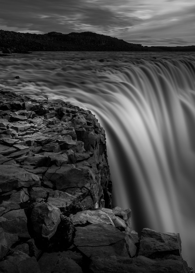 Powerful Dottifoss waterfall in Iceland