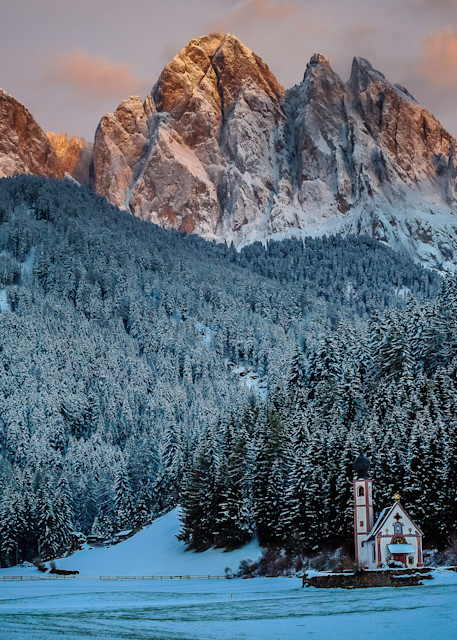 Amazing  Val di Funes Valley and San Giovanni church, Dolomites, South Tyrol, Italy, Europe