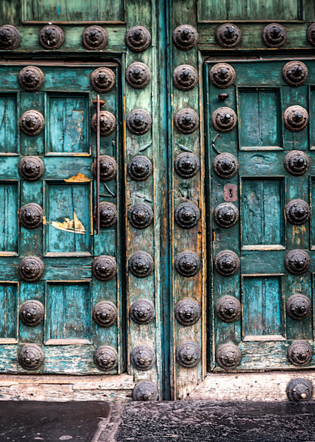 Details of a door from the historic Iglesia de la Compania in Cusco. Peru.