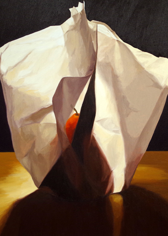 Pear Wrapped In Tissue Paper 2 Art | Helen Vaughn Fine Art