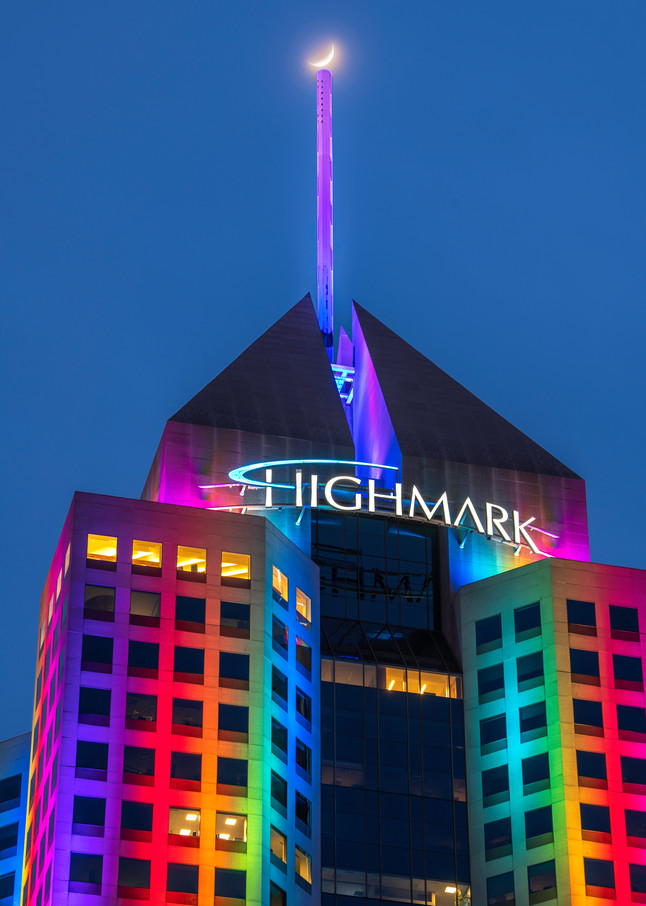 Highmark Rainbow Pittsburgh Moon Art