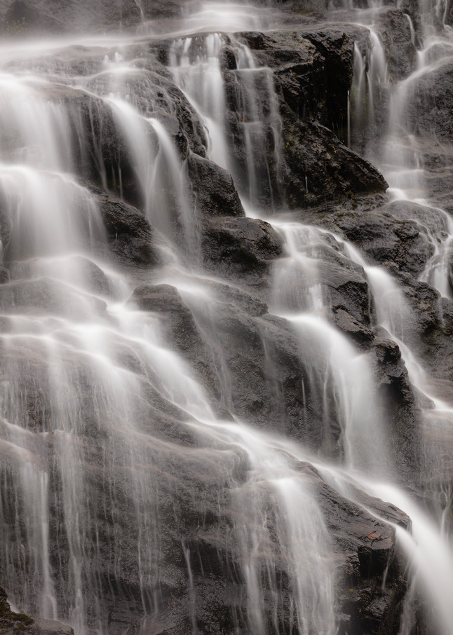 Long exposure of Horsetail Falls in Keystone Canyon near Valdez in Southcentral Alaska.