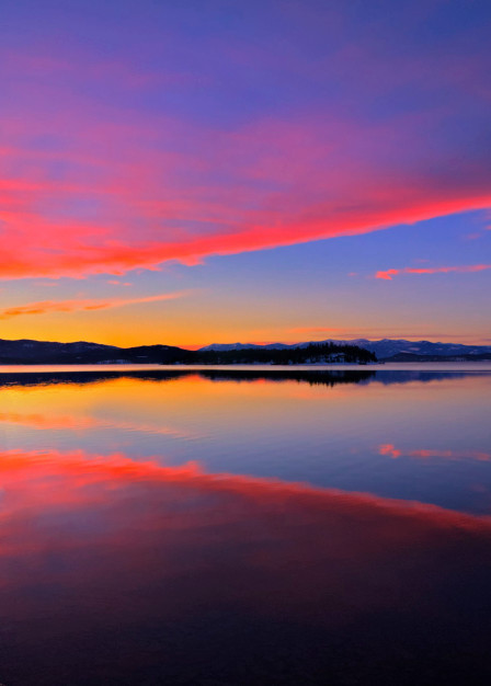 7B-Photography - Sandpoint Photography Hope's Reflection Sunset on Lake Pend Oreille 
