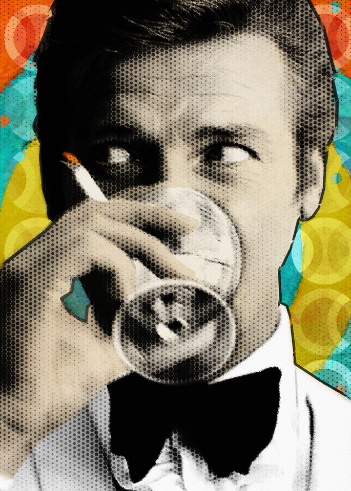 James Bond Art, James Bond Pop Art, James Bond Martini, 007 art, james bond poster, 007 canvas print, bond wall art, james bond wall art