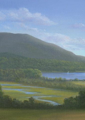 *View Of The Hudson River And Tivoli Marshes From Blithewood, Bard Art | Tarryl Fine Art
