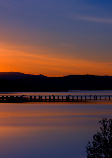 Lake Pend Oreille, 7B Photography, Long Bridge Sunset, Orange Haze, Idaho Sunset 