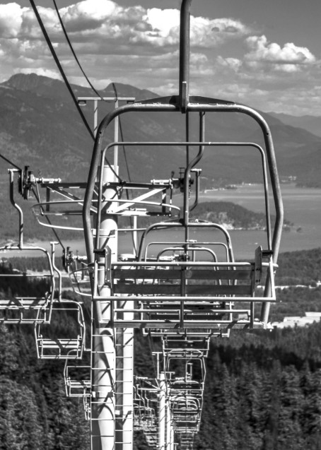 7B-Photography - Sandpoint Photography Black & White Lake Pend Oreille View from Schweitzer Mountain by 7B Photography