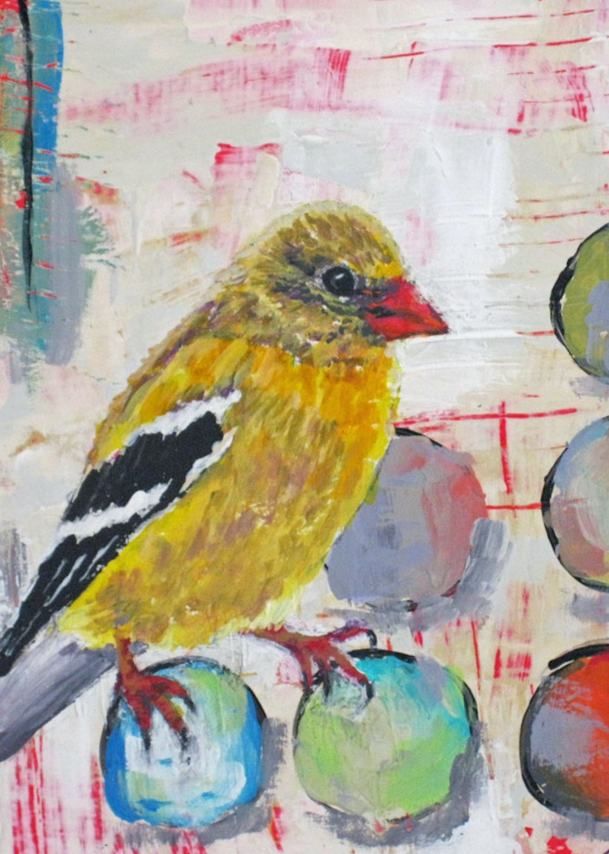 Print of original by Jennifer Ferris "Color Inspired Goldfinch"