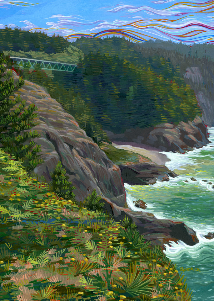 Thomas the Creek Bridge painting by Spencer Reynolds