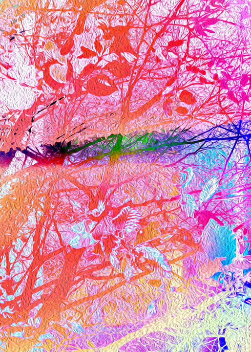 Under The Trees Rainbow Remix Art | onlythemoon