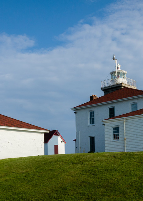 The keeper's house of the lighthouse at Watch Hill, Westerly, RI, built in 1856.