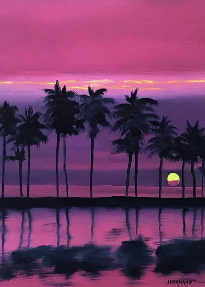 Magenta Sunset Print Art | jerryhernandez