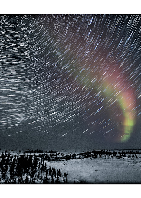 Star Trails And Aurora In A Snowy Landscape   Signed 2013 Photography Art | Carol Brooks Parker Fine Art Photography