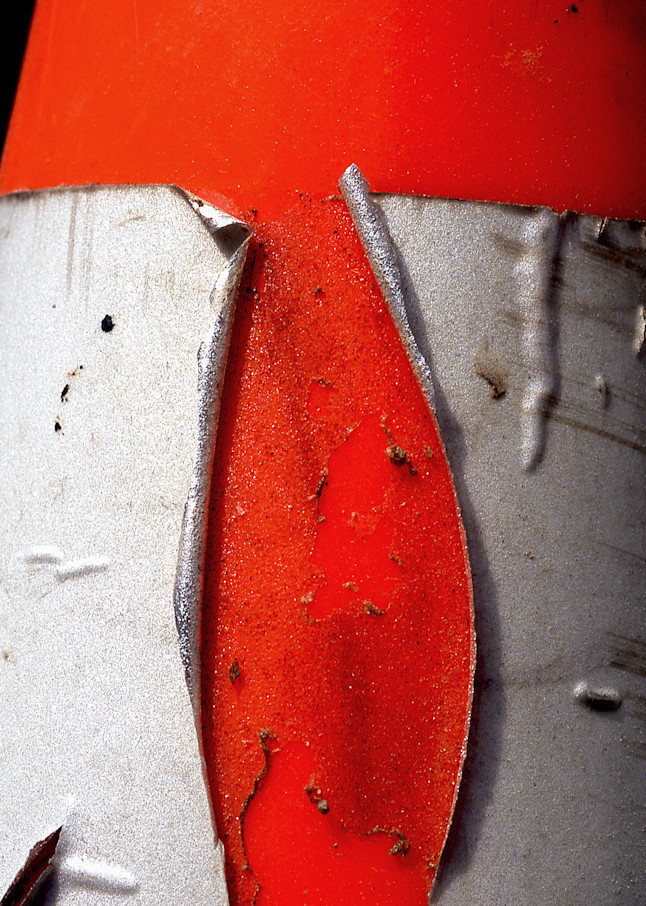 Abstract Orange Traffic Cone Fine Art Print – Sherry Mills
