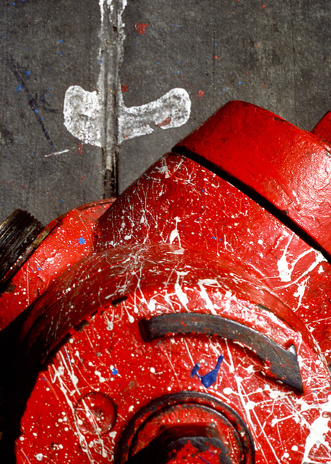 Abstract NYC Red Fire Hydrant Sidewalk Print – Sherry Mills