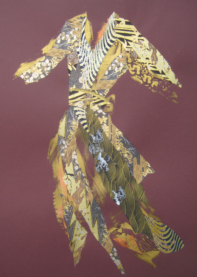 Tobi Iro No Kimono I Art | Des Jardins Fine Arts