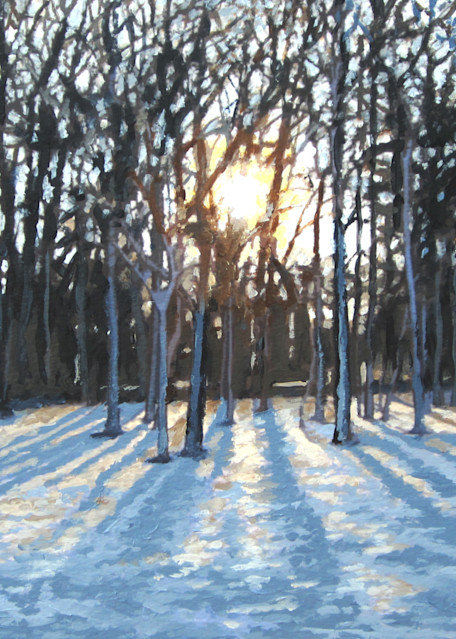 Sunrise With Snow And Trees   2016 Art | Logan Rogers