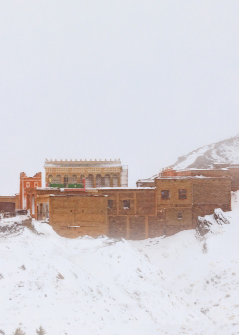 snowy village Morocco