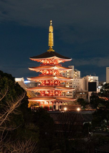 Sensoji Temple At Night Photography Art | Alex Neuschaefer Photography