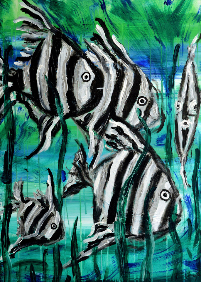 Angelfish Follow The Leader Art | RSchaefer Art