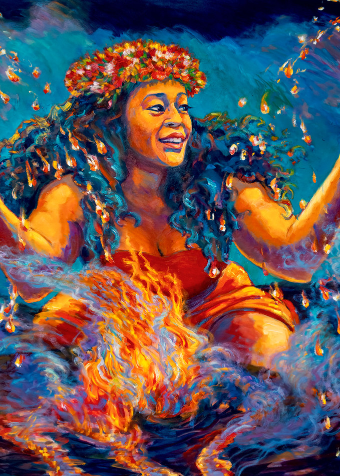 Isa Maria paintings, prints - Hawaii goddess portraits - The Elements