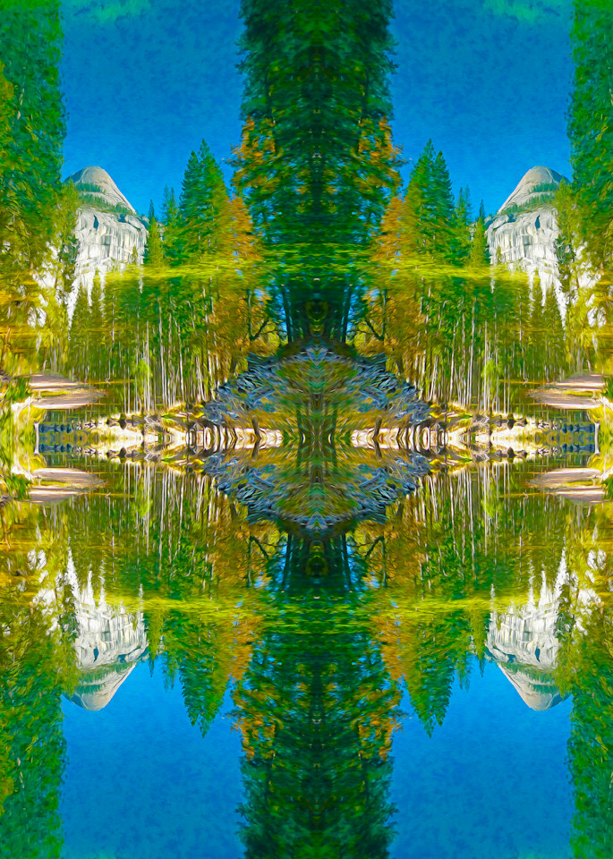 Yosemite Reflections No. 2, print of photograph taken in Yosemite National Park for sale as digital abstract art by Maureen Wilks