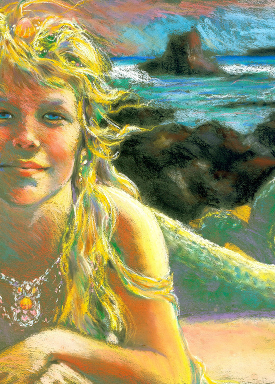 Isa Maria paintings, prints - Hawaii goddess portraits - Kealia Mermaid
