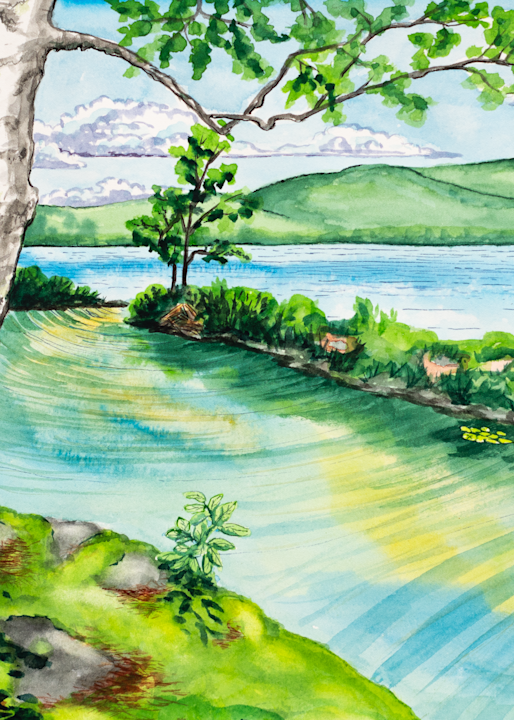 'The Lagoon at Clearwater Lake' - Maine Art for Sale.