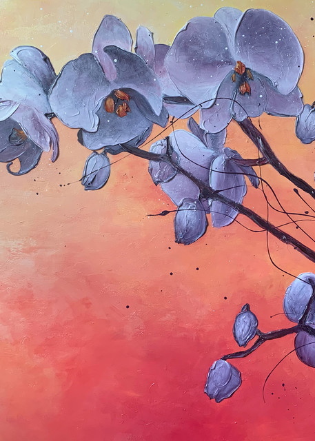 Violet Orchids  Art | Julie Berthelot