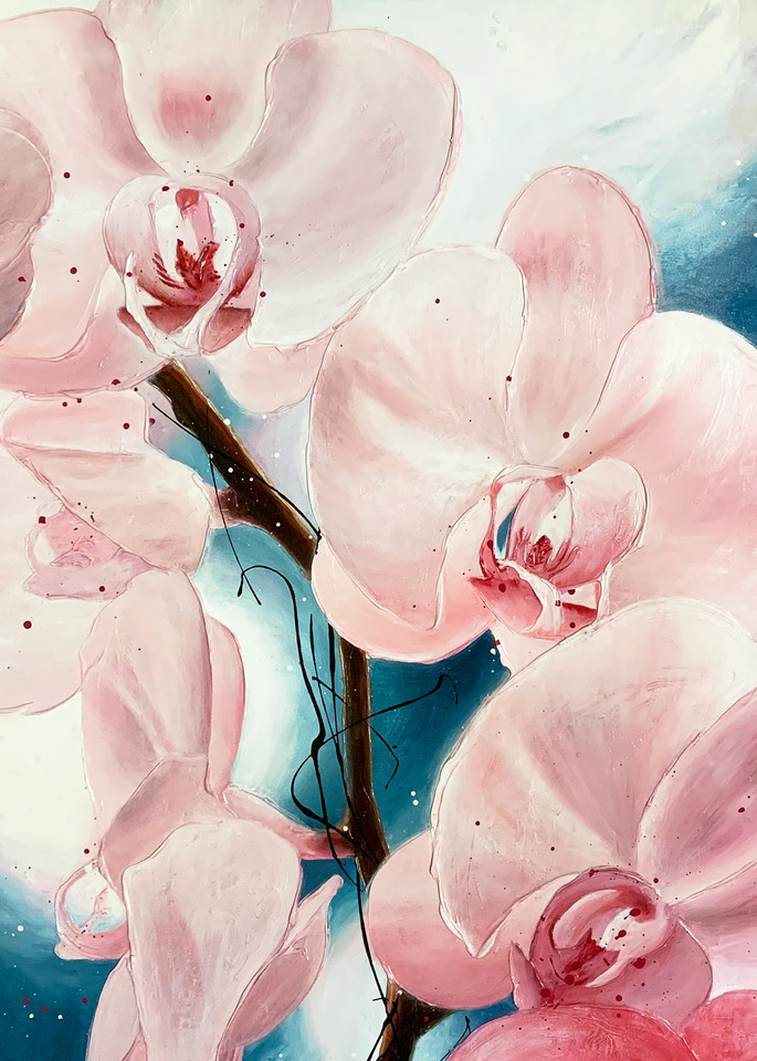 Pink Orchids Art | Julie Berthelot