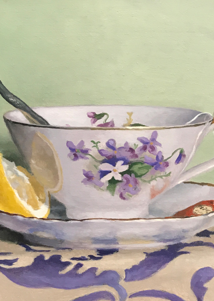Teacup, Lemon, Silver Art | Jeff Hayes Fine Arts