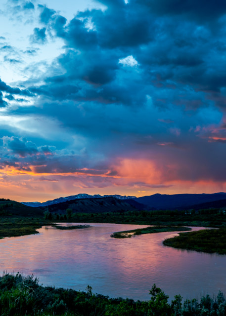 Yellowstone River Sunset Photograph
