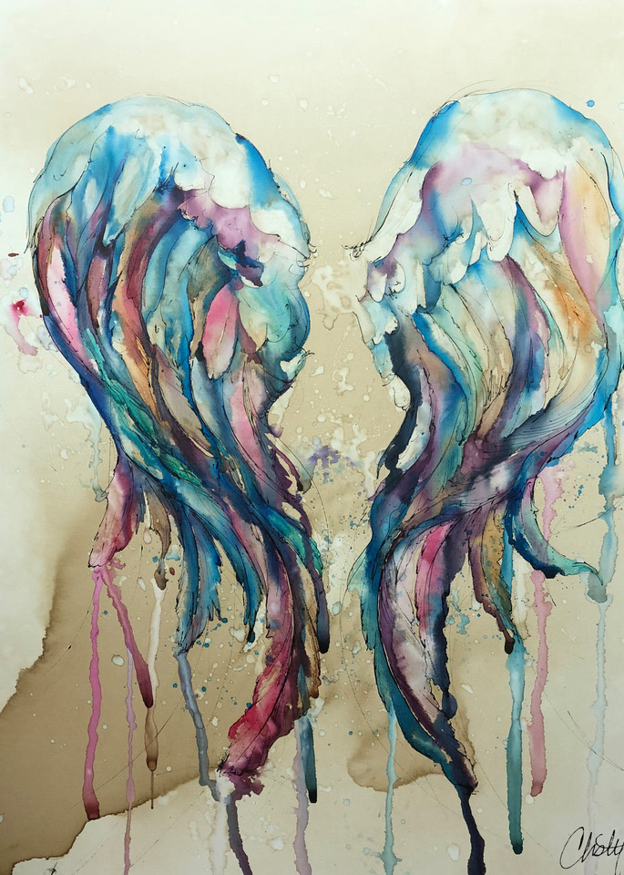 Angel Wings Dripping Art | Christy! Studios