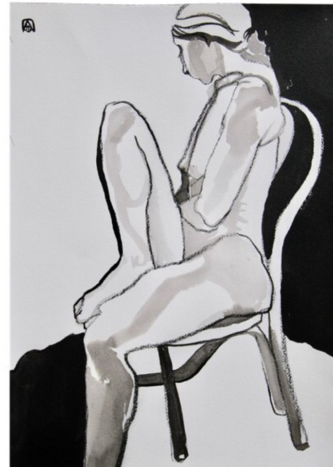 Fiona In A Thonet Chair Art | Adria Becker Art